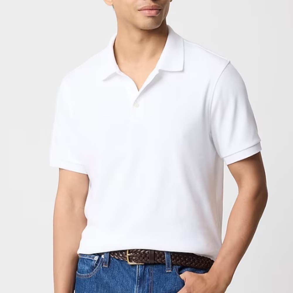 J crew Soft-touch polo shirt white